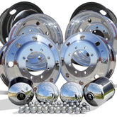 22.5" Alcoa Polished Chevy Silverado 4500HD/5500HD 8x275 Wheel Kit (33mm)